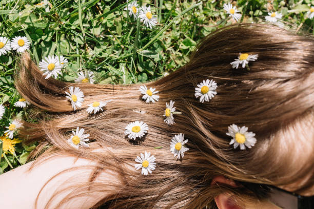Wearing daisies with other nature jewelry